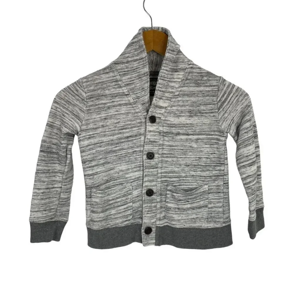 OshKosh Gray marbled button up sweater Size 5T